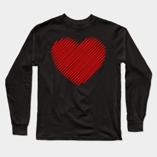 Heart shape valentines day love design Long Sleeve T-Shirt